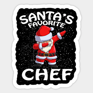 Santas Favorite Chef Christmas Sticker